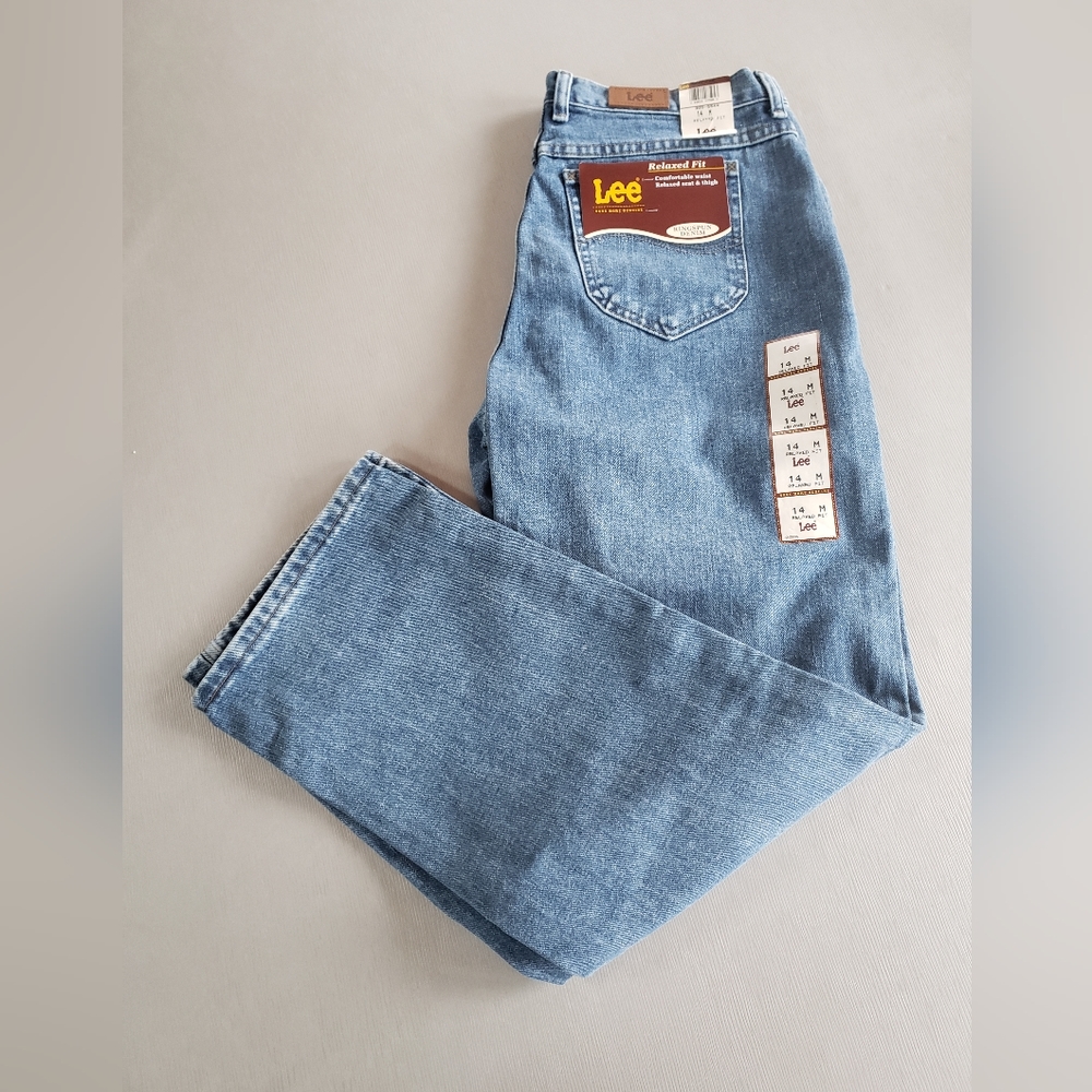 Lee relaxed fit size 14M pepper stone colored jeans